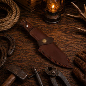 Custom Handmade Damascus Steel Fixed Blade Camping Hunting Survival EDC Knife
