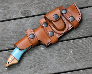 Warlock Hunting Knife with Olive Wood and Resin Handle