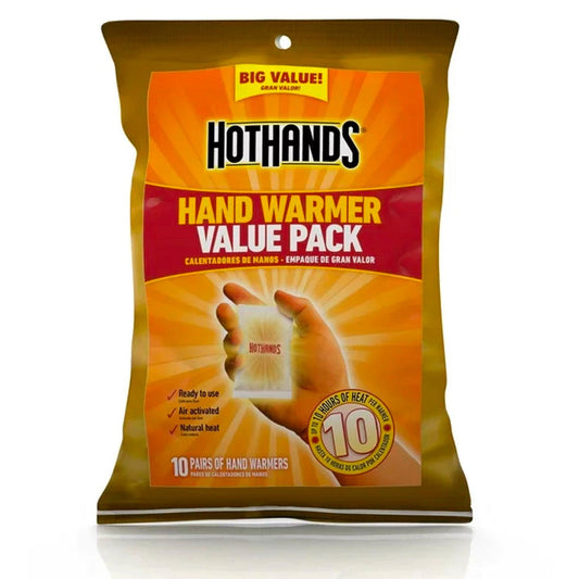 HotHands Hand Warmers - Long Lasting Safe Natural Odorless Air Activated Warmers - Up to 10 Hours of Heat - 10 Pair Pack