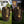 Outdoor Barrel Water Fountain with LED Lights - Rustic Wood Look Resin