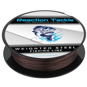Reaction Tackle Weighted Stainless Steel Trolling Line 45LB- Premium Weighted Fishing Wire - New