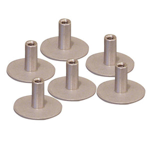 Weld Mount Stainless Steel Standoff 1.25" Base 1/4" x 20 Thread .75 Tall - 6-Pack - TRAPSKI