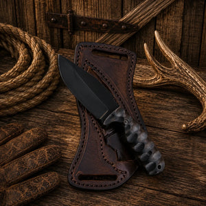 Western Ranch Hunting Knife – Micarta Handle & Cross Draw Sheath
