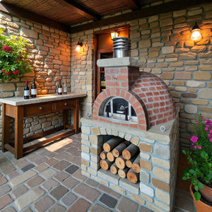 Traditional Wood Fired Brick Pizza Oven - New Haven Rustico