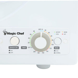Magic Chef MCSDRY1S 2.6 Cubic Feet Compact Home Laundry Dryer Machine, White - TRAPSKI