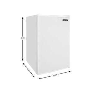 Magic Chef MCUF3W2 3 Cubic Ft Deep Small Mini Adjustable Upright Freezer, White