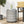 White Outdoor Side Table with Cylindrical Shape - Lightweight Concrete