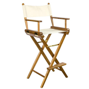 Whitecap Captains Chair w/Natural Seat Covers - Teak - TRAPSKI