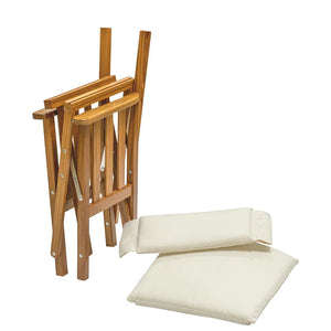 Whitecap Directors Chair II w/Cream Cushion - Teak - TRAPSKI