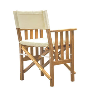 Whitecap Directors Chair II w/Cream Cushion - Teak - TRAPSKI