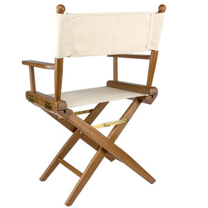 Whitecap Directors Chair w/Natural Seat Covers - Teak - TRAPSKI
