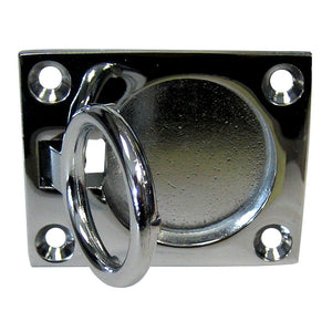 Whitecap Flush Pull Ring - CP/Brass - 2" x 2-1/2" - TRAPSKI