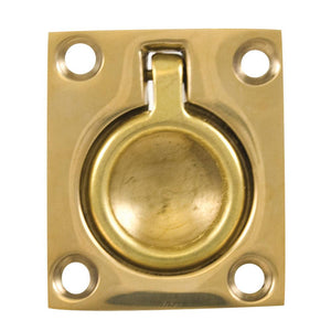 Whitecap Flush Pull Ring - Polished Brass - 1-1/2" x 1-3/4" - TRAPSKI