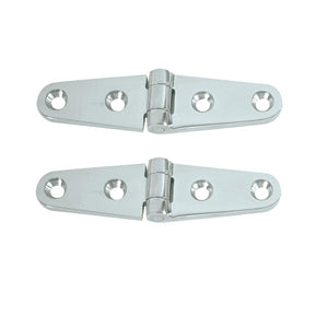 Whitecap Strap Hinge - CP/Brass - 4" x 1" - Pair - TRAPSKI
