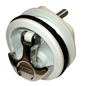 Whitecap T-Handle Latch - Chrome Plated Zamac/White Nylon - No Lock - Freshwater Use Only - TRAPSKI