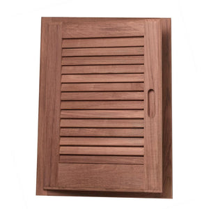 Whitecap Teak Louvered Door & Frame - Left Hand - 15" x 20" - TRAPSKI
