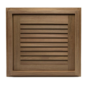 Whitecap Teak Louvered Door & Frame - Right Hand - 15" x 15" - TRAPSKI
