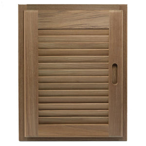 Whitecap Teak Louvered Door & Frame - Right Hand - 15" x 20" - TRAPSKI