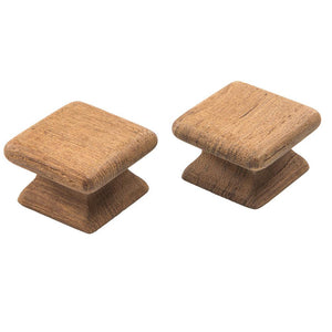 Whitecap Teak Square Drawer Knob - 1-1/8" - 2 Pack - TRAPSKI