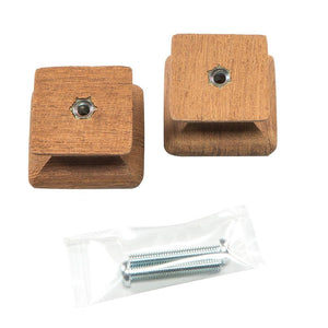 Whitecap Teak Square Drawer Knob - 1-1/8" - 2 Pack - TRAPSKI
