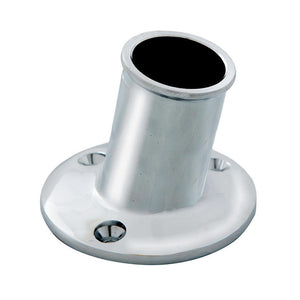 Whitecap Top-Mounted Flag Pole Socket CP/Brass - 1" ID - TRAPSKI