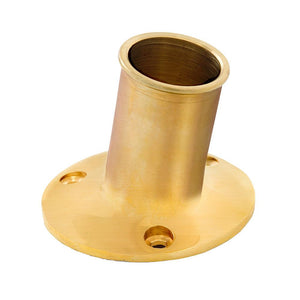 Whitecap Top-Mounted Flag Pole Socket Polished Brass - 1" ID - TRAPSKI