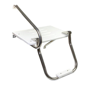 Whitecap White Poly Swim Platform w/Ladder f/Outboard Motors - TRAPSKI