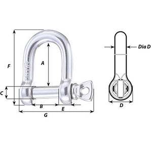 Wichard HR D Shackle - 14mm Diameter - 35/64" - TRAPSKI