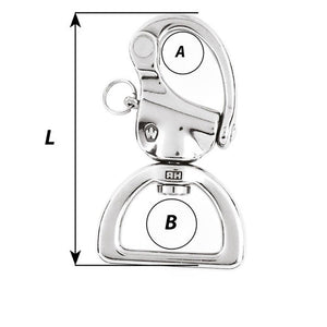 Wichard HR Snap Shackle Webbing Swivel - 100mm Length - 3-15/16" - TRAPSKI
