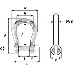 Wichard Self-Locking Bow Shackle - Diameter 4mm - 5/32" - TRAPSKI