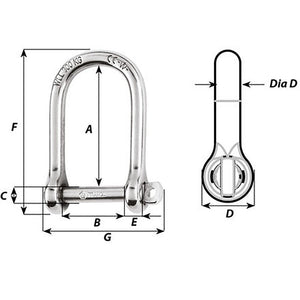 Wichard Self-Locking Large Opening Shackle - 8mm Diameter - 5/16" - TRAPSKI