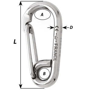Wichard Symmetric Carbin Hook - 120mm Length - 15/32" - TRAPSKI