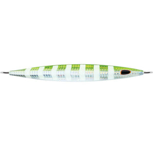 Williamson Kensaki 280 Jig - 7.25" - 9-7/8oz - UV Green Sardine Zebra - TRAPSKI