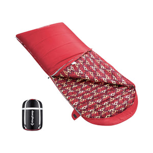 KingCamp Outdoor 30 Degree Adult Sleeping Bag for Camping and Backpacking, Red