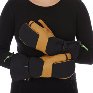 WoolTek Three Finger Waterproof Ski Gloves