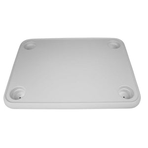 Wise White Rectangular Table - 4 Drink Holders w/Pedestal - TRAPSKI