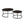 Modern Faux Leather Nesting Coffee Table Set with Black Metal Base - Dark Brown