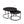 Modern Faux Leather Nesting Coffee Table Set with Black Metal Base - Dark Brown