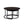 Modern Faux Leather Nesting Coffee Table Set with Black Metal Base - Dark Brown