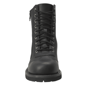 Women's 8" Zipper Biker Boot Black - 8650L - TRAPSKI