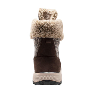 Women's Brown Microfleece Lace Winter Boot - TRAPSKI