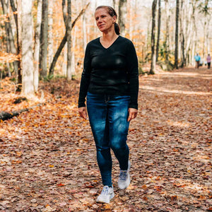 Women's Midweight Merino Wool V-Neck Sweater | 100% Merino Wool