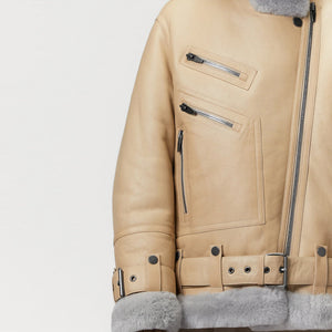 Women’s Shearling Aviator Leather Jacket
