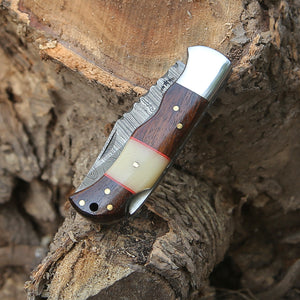 Ironclad Pocket Knife with Rosewood & Bone Scales