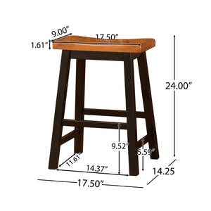Wood 24" Saddle Stool