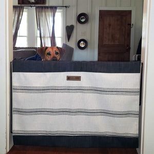 The Stair Barrier 27 to 42.5 Inch Wall to Wall Single Panel Swing Gate, Snow