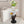 Eagle Head Accent Table with Faux Marble Top - White/Brown
