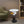 Eagle Head Accent Table with Faux Marble Top - White/Brown