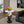 Eagle Head Accent Table with Faux Marble Top - White/Brown
