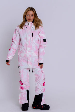Yeh Girl Ski & Snowboard Jacket - Pink Tie Dye Signature line - TRAPSKI